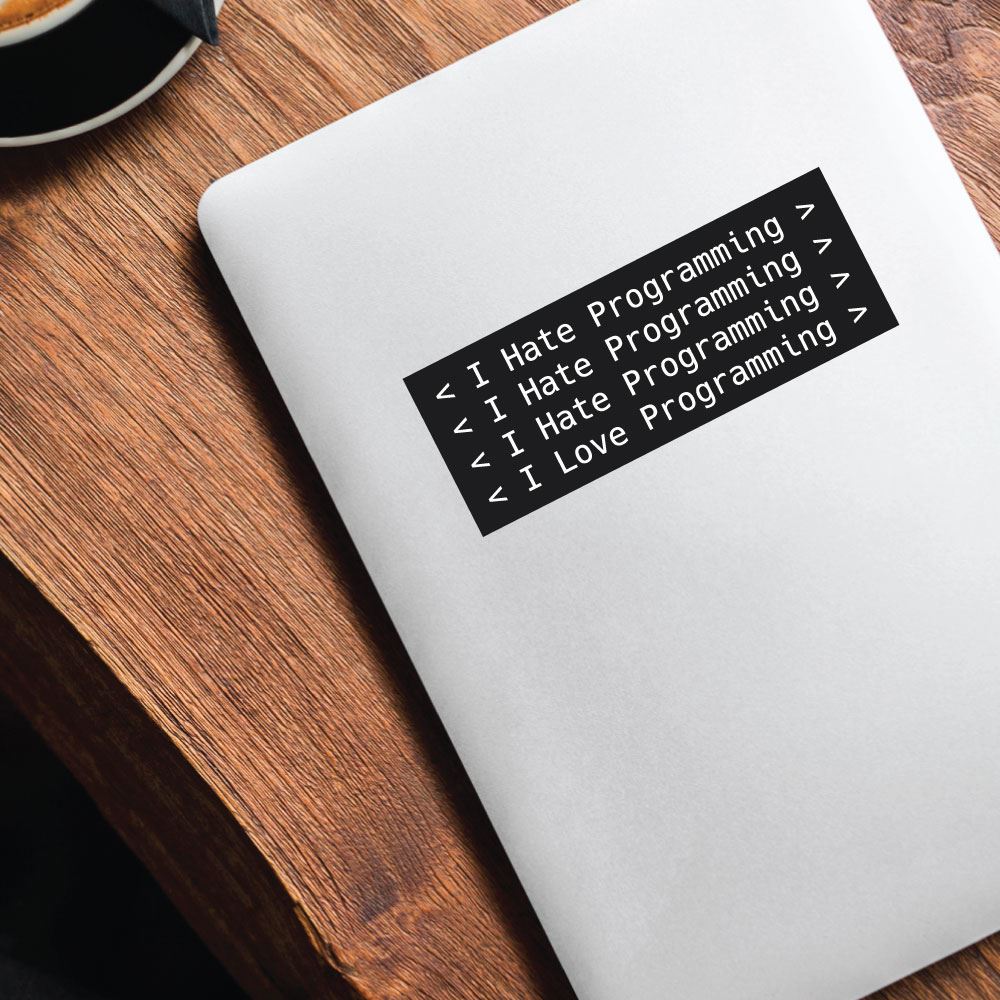 I Hate Programming Sticker Decal
