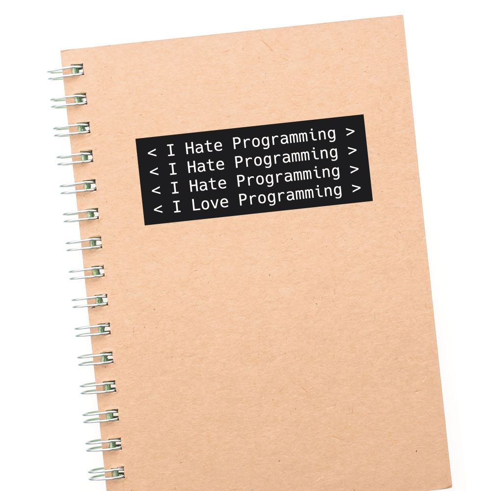 I Hate Programming Sticker Decal
