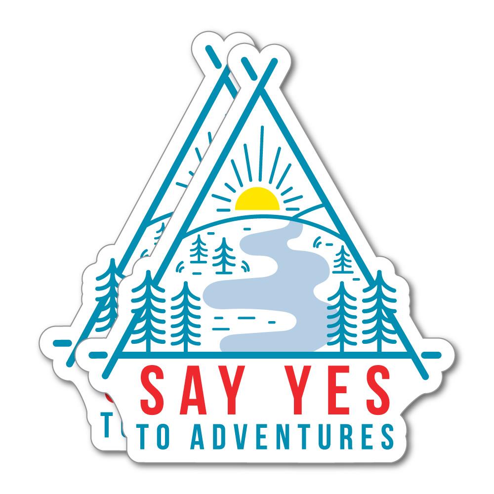 2X Say Yes Adventures Sticker Decal