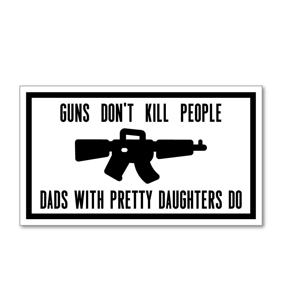 Gun Do Not Kill People Sticker Decal