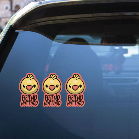 3X Friend Not Food Chicken Sticker Decal