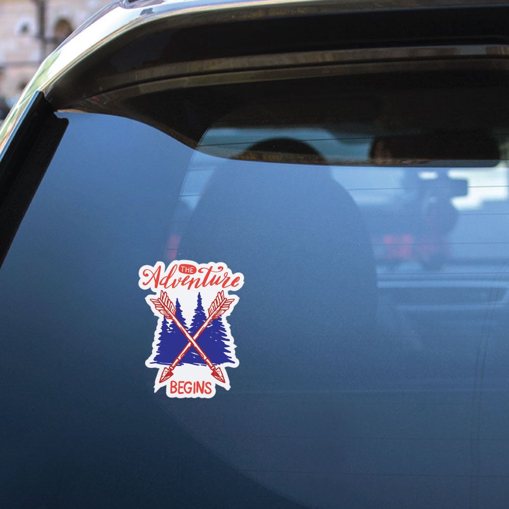 The Adventure Begins Sticker Decal