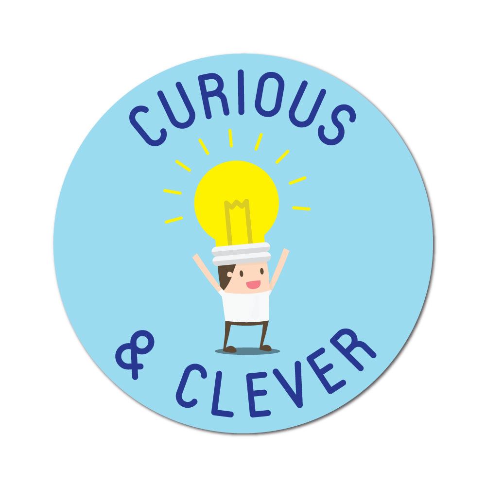 Curious Clever  Sticker Decal