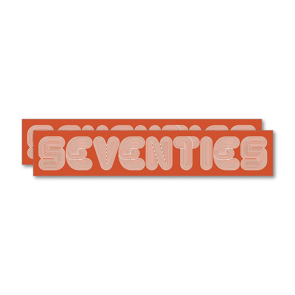 2X Seventies 70S Sticker Decal | Vintage Stickers - Little Sticker Boy