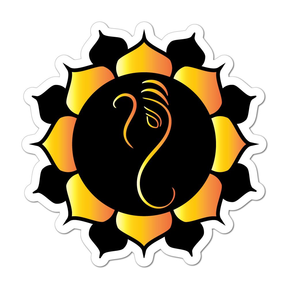 Ganesh Lotus Elephant Hippie Om Flower Spiritual Hamsa Peace Car Sticker Decal