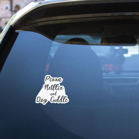 Dog Cuddles Sticker Decal