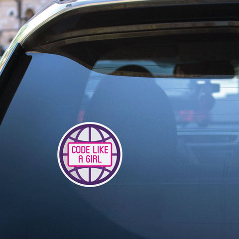 Code Like A Girl Sticker Decal