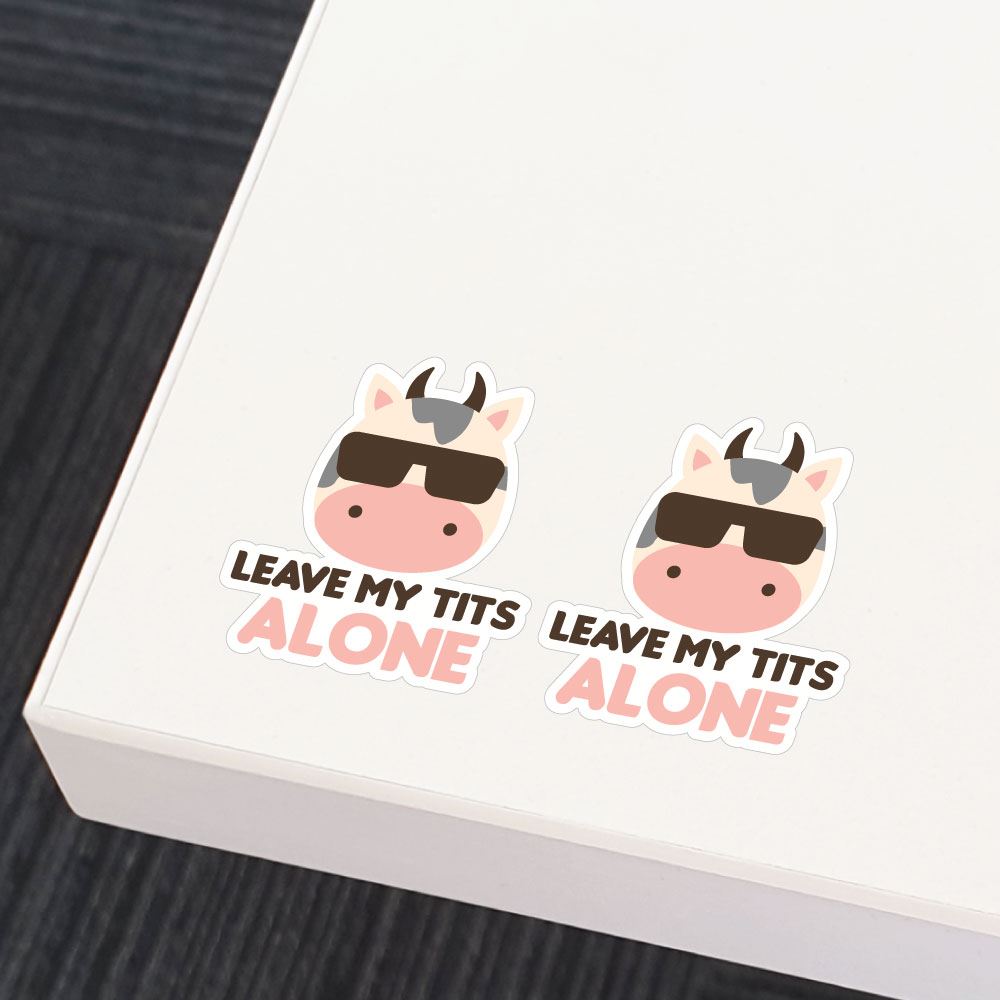 2X Leave My Tits Alone Sticker Decal