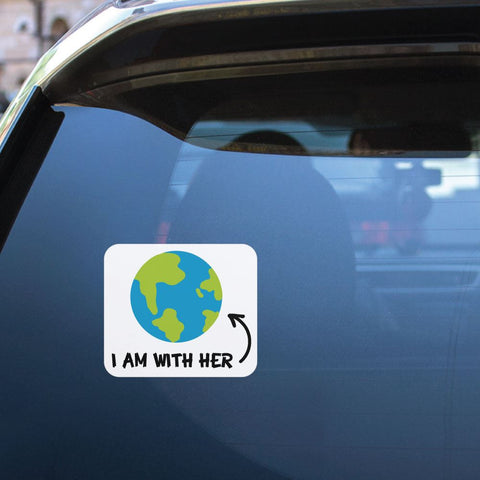 I Am With Her Sticker Decal