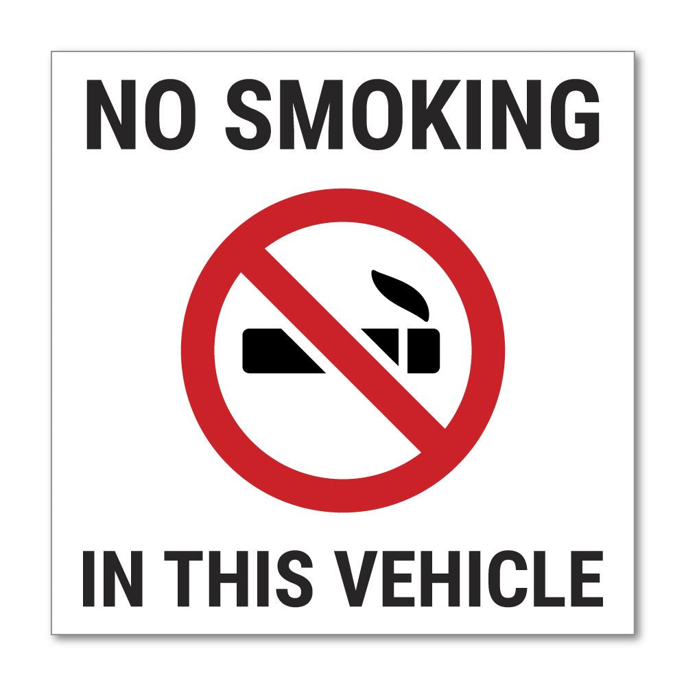 No Smoking In The Vehicle Sticker Decal