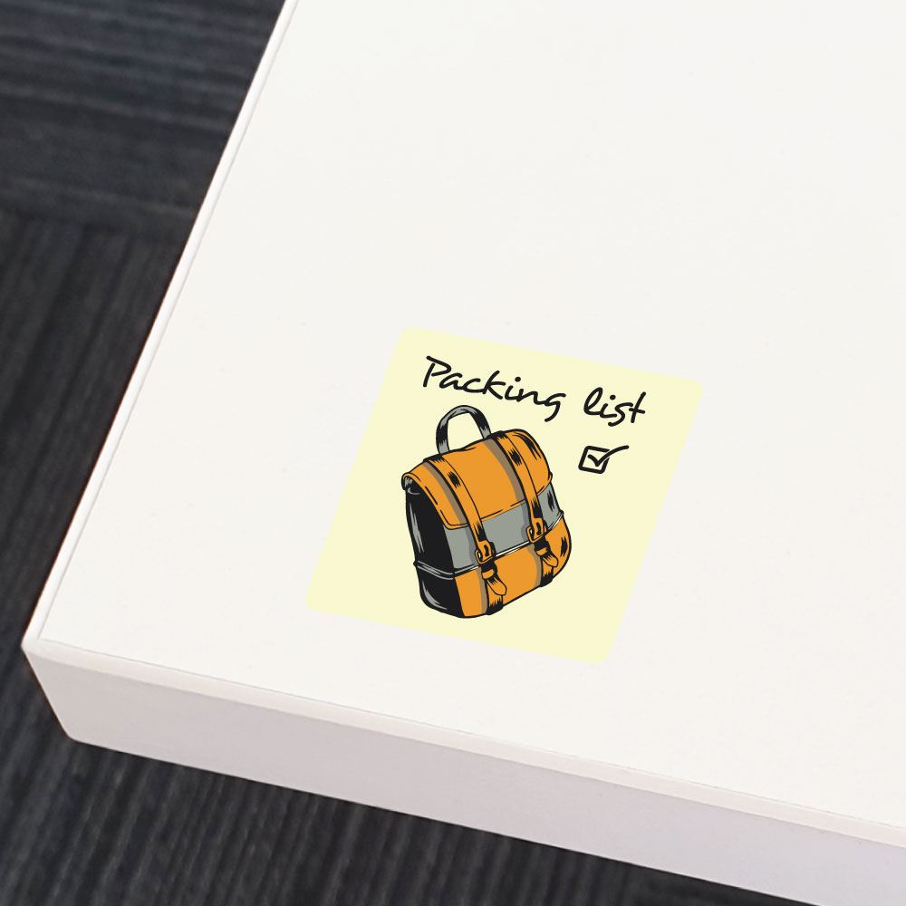Packing List Sticker Decal