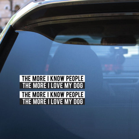 2X I Love Dogs Sticker Decal