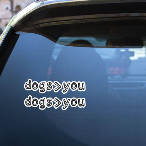 2X Dogs Vs You Sticker Decal