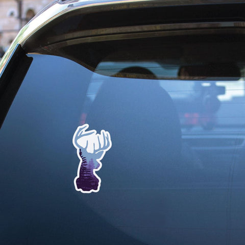 Deer Silhouette Forest Sticker Decal
