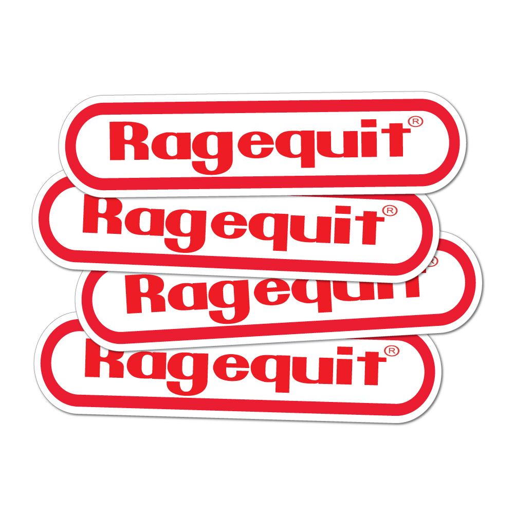 Ragequit Parody Car Sticker Decal