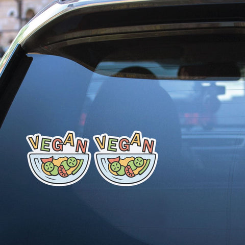 2X Vegan Salad Sticker Decal