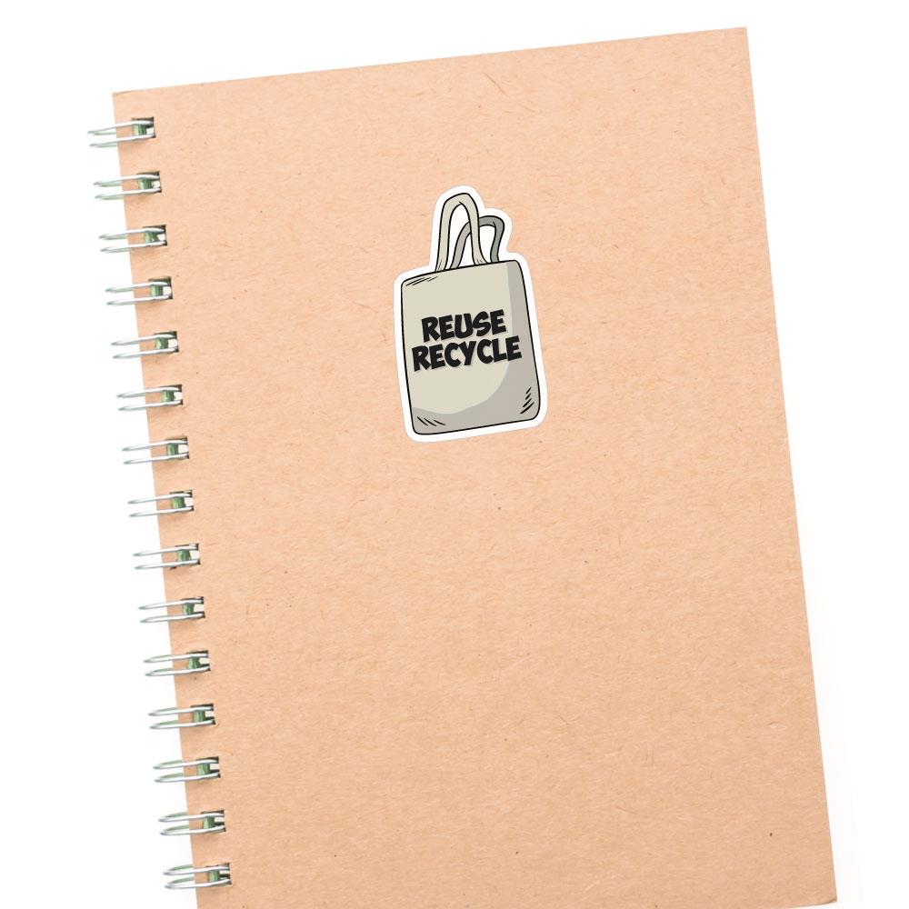 Reuse Recycle Bag Sticker Decal
