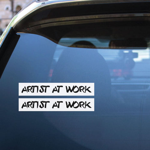 2X Artist At Work Sticker Decal