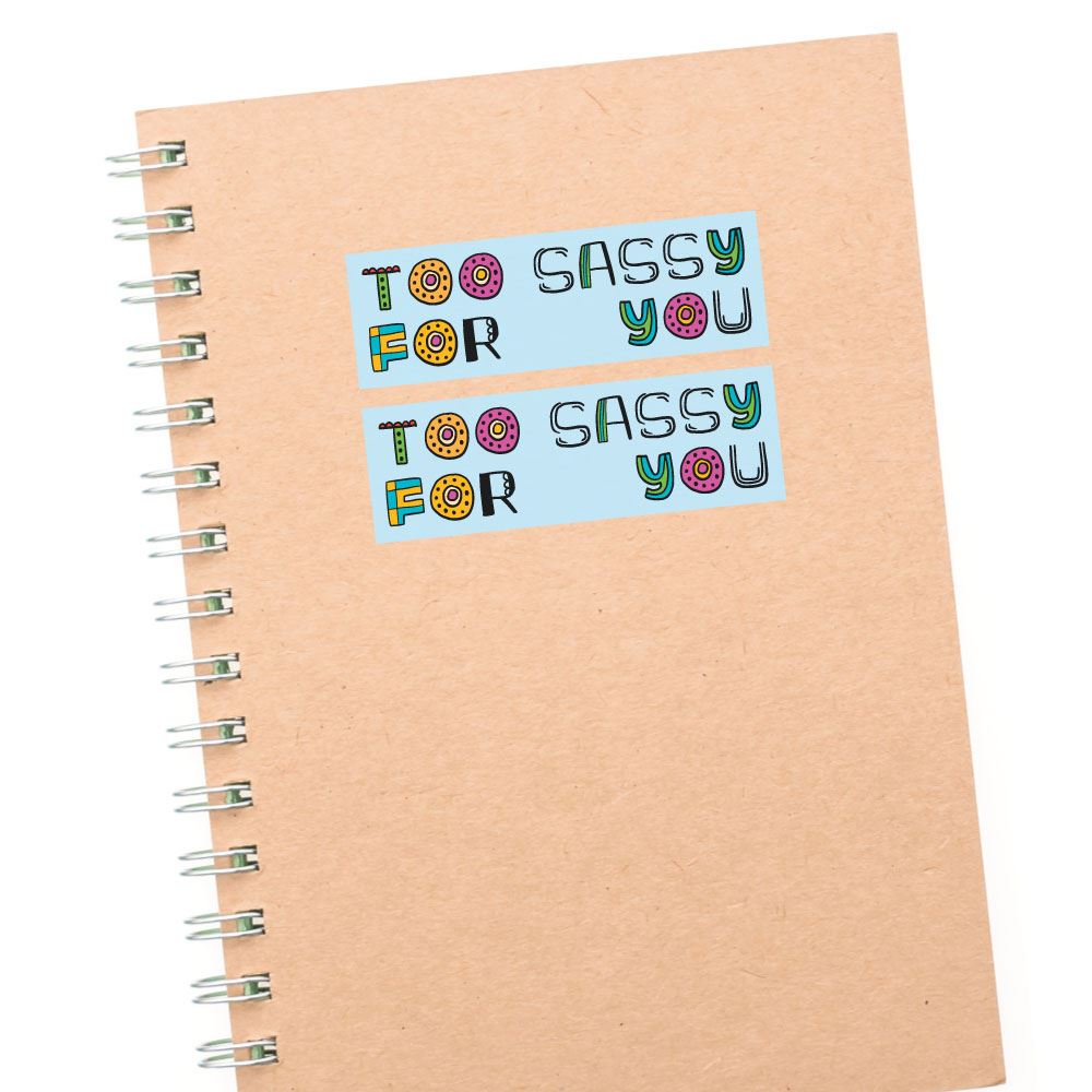 2X Too Sassy For You Sticker Decal