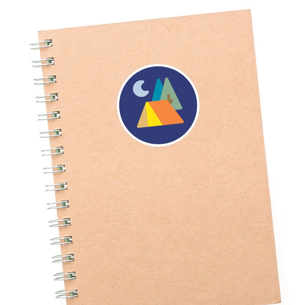 Night Camping Tent Sticker Decal