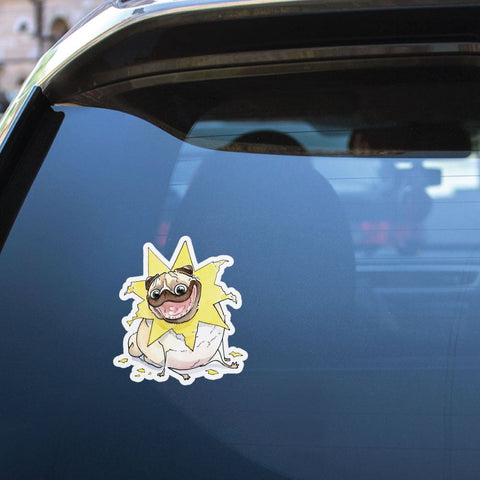 You Are My Sunshine Pug Sticker Decal