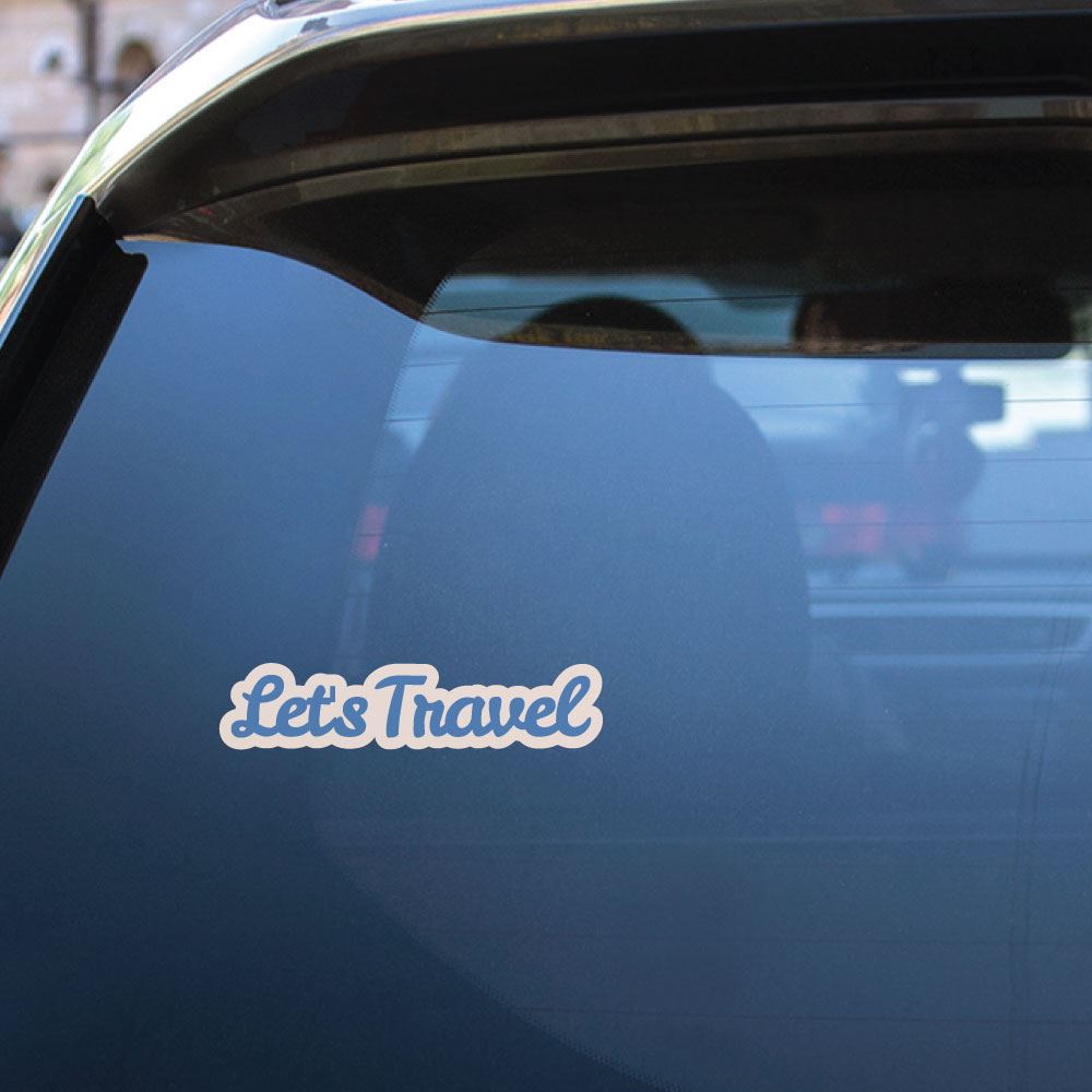 Lets Travel Sticker Decal