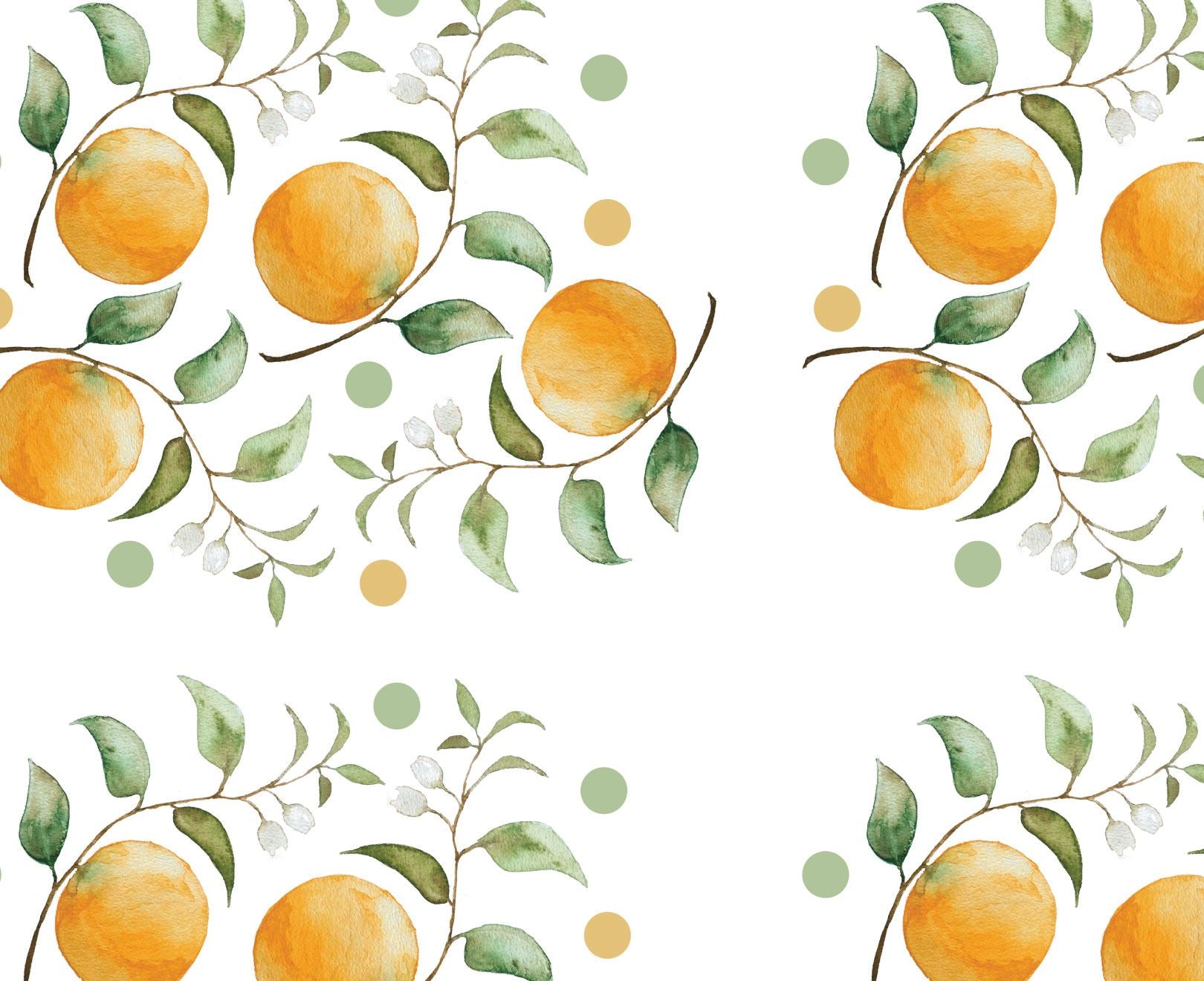 Orange Branches Wallpaper