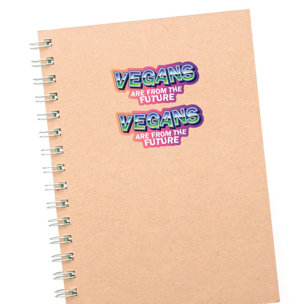 2X Vegans Are From The Future Sticker Decal