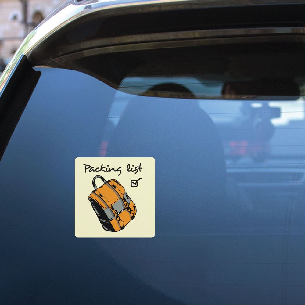 Packing List Sticker Decal