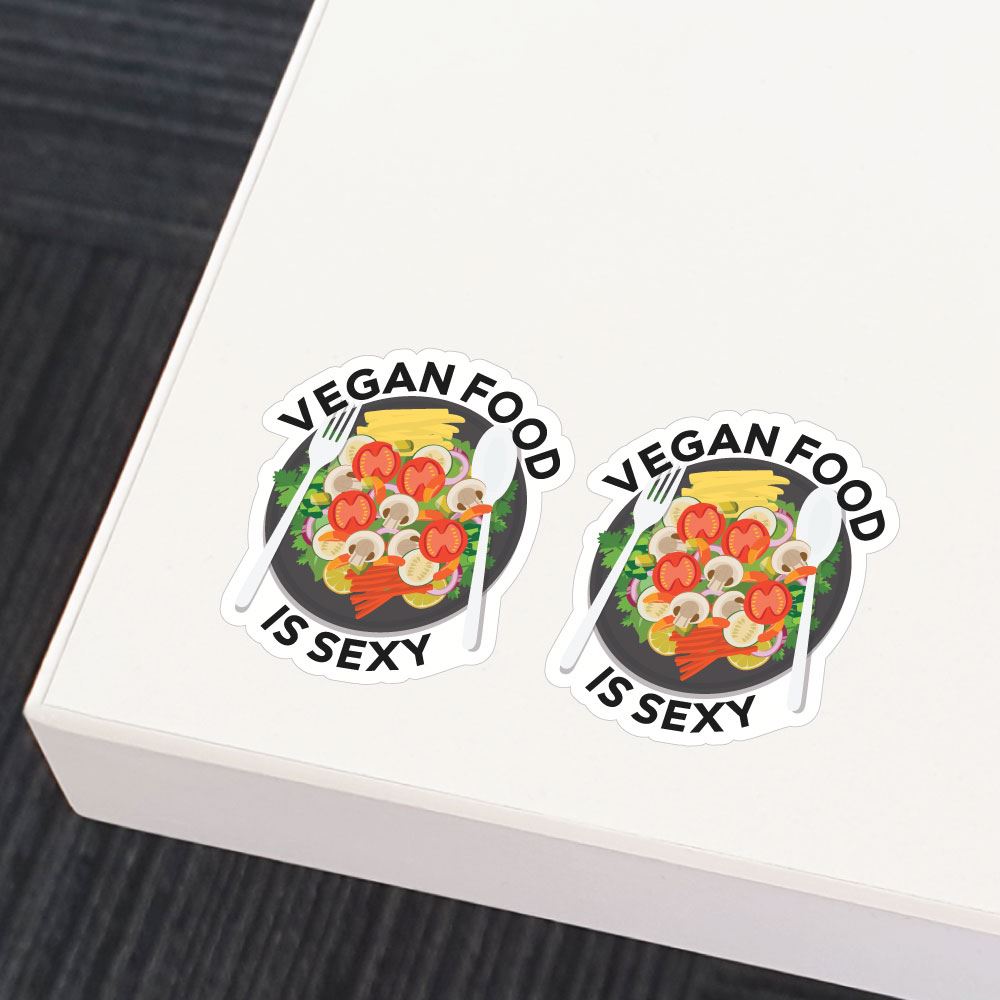 2X Vegan Food Is Sexy Sticker Decal
