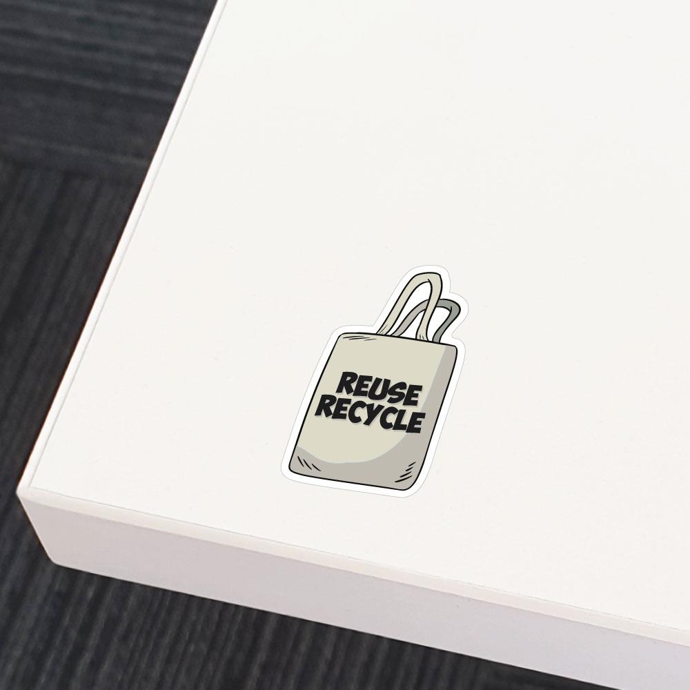 Reuse Recycle Bag Sticker Decal