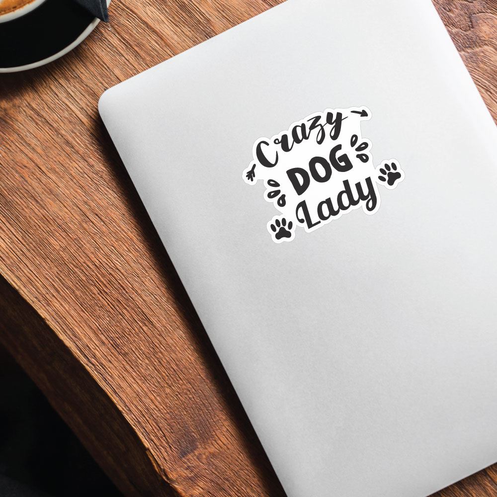 Crazy Dog Lady Sticker Decal
