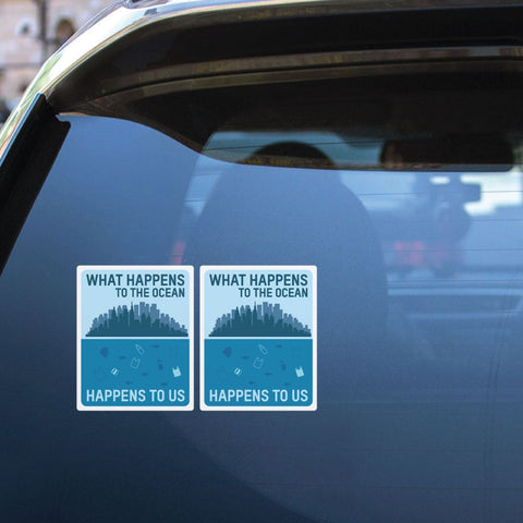 2X What Happens To The Ocean Happens To Us Sticker Decal