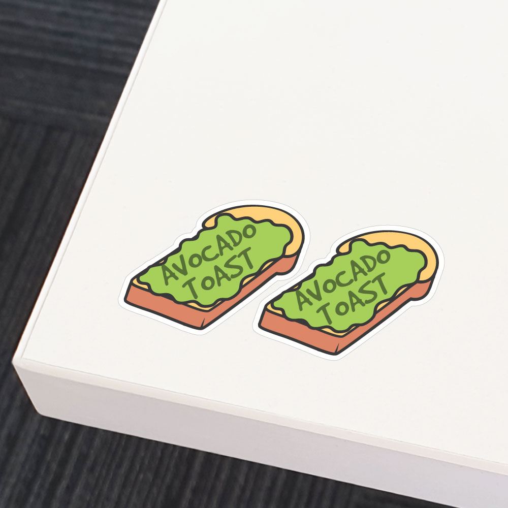 2X Toast With Avocado Sticker Decal