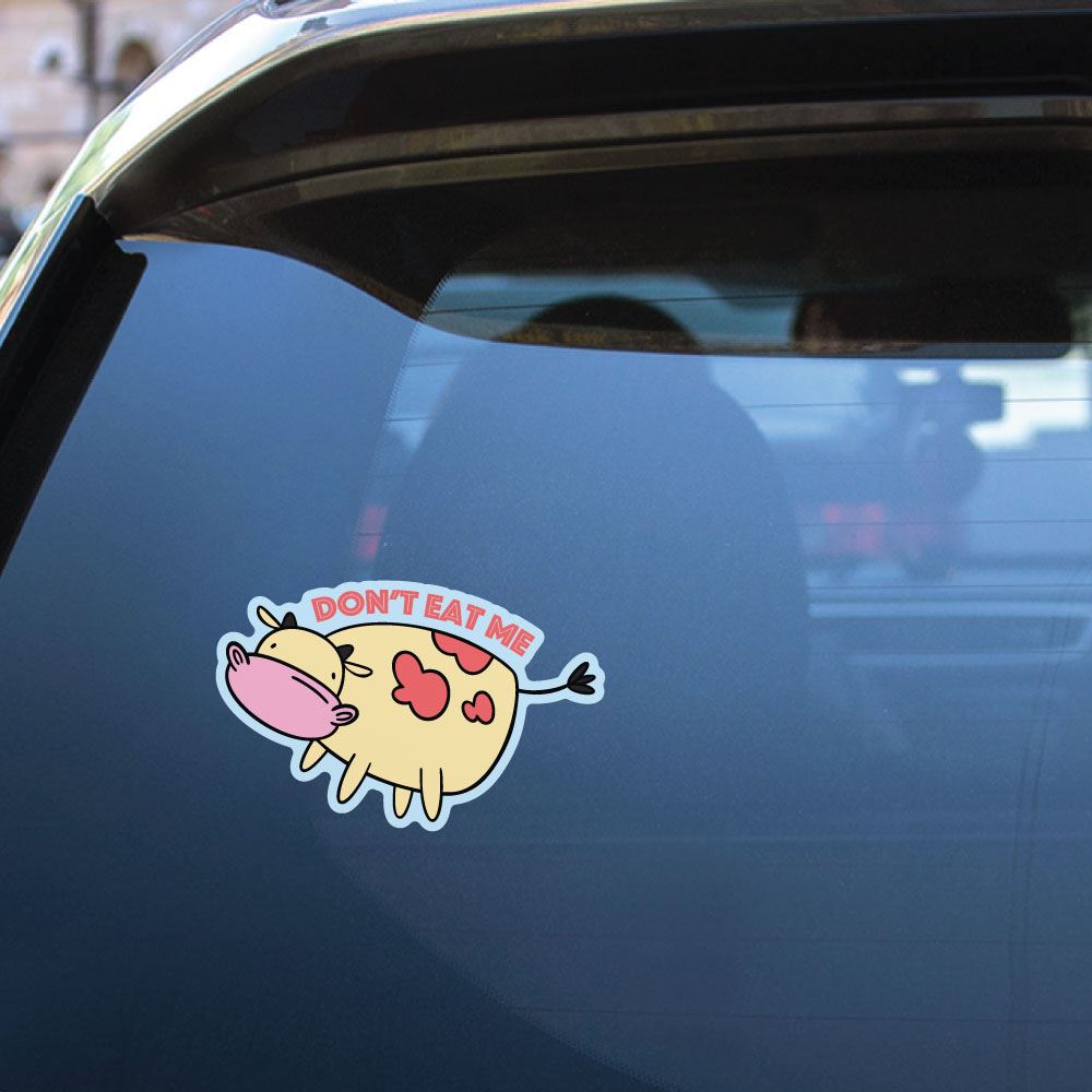 Do Not Eat Me Cow Sticker Decal