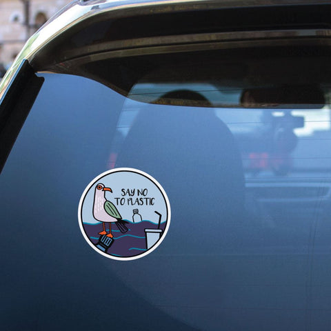 Say No To Plastic Sticker Decal