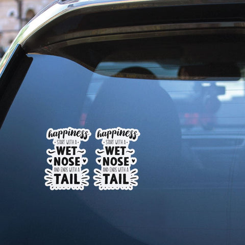 2X Wet Nose Sticker Decal