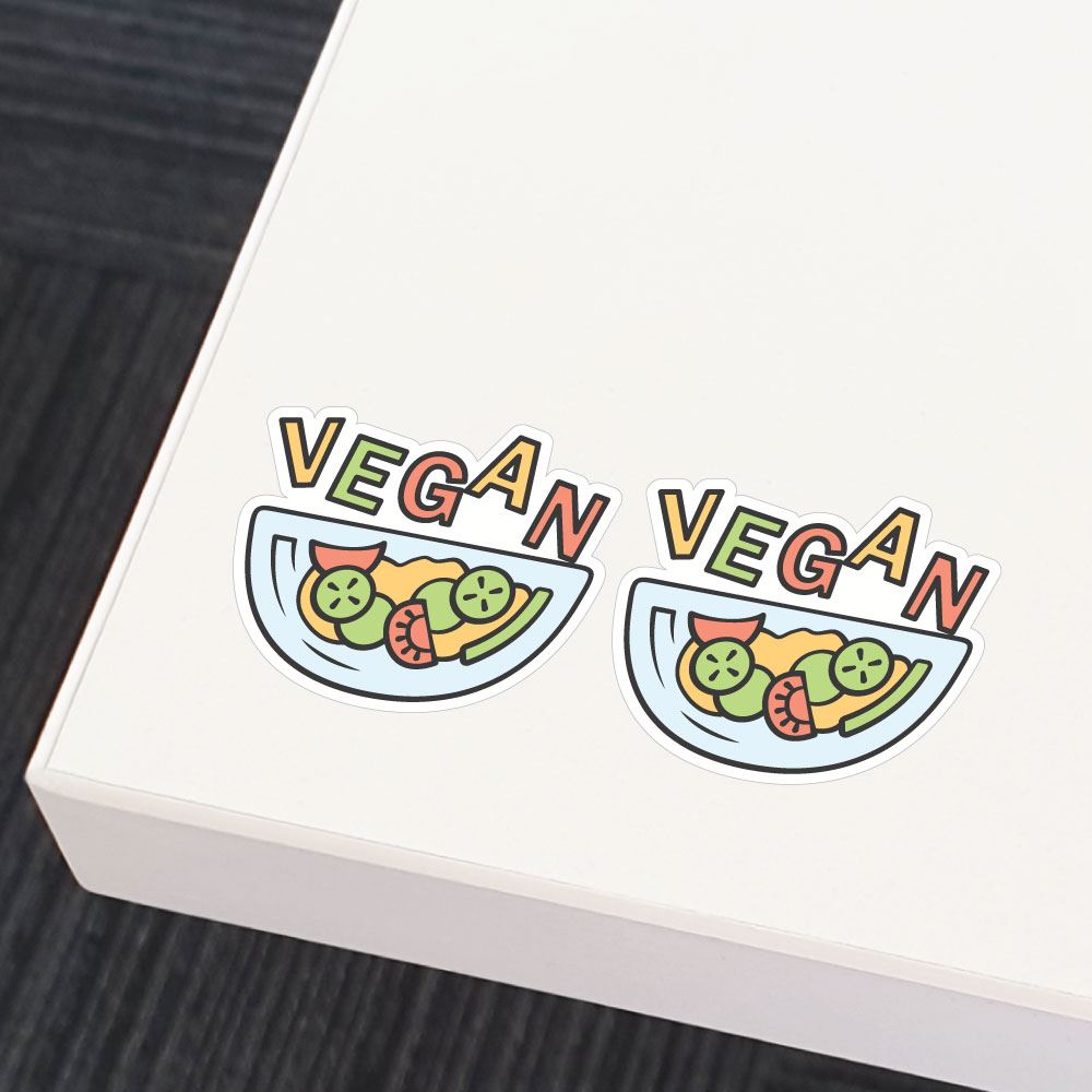 2X Vegan Salad Sticker Decal