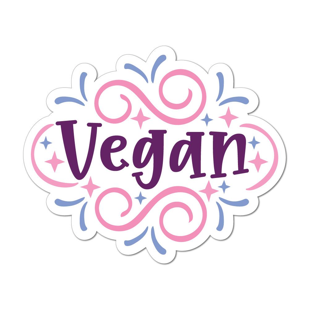 Vegan Vegetarian Save Animals Activist Pretty Typography Car Sticker Decal