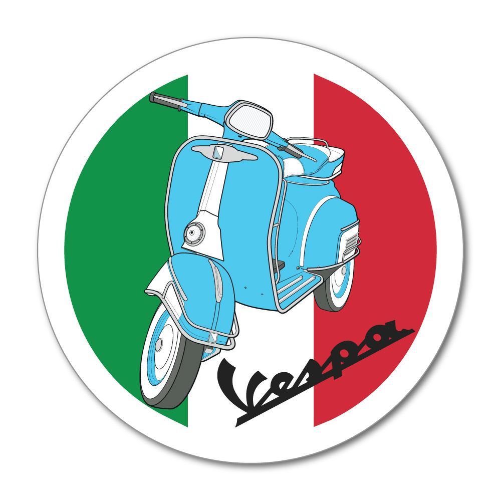 Bike Life Motorbike Italy Biker Gang Rider Baby Blue Car Sticker Decal