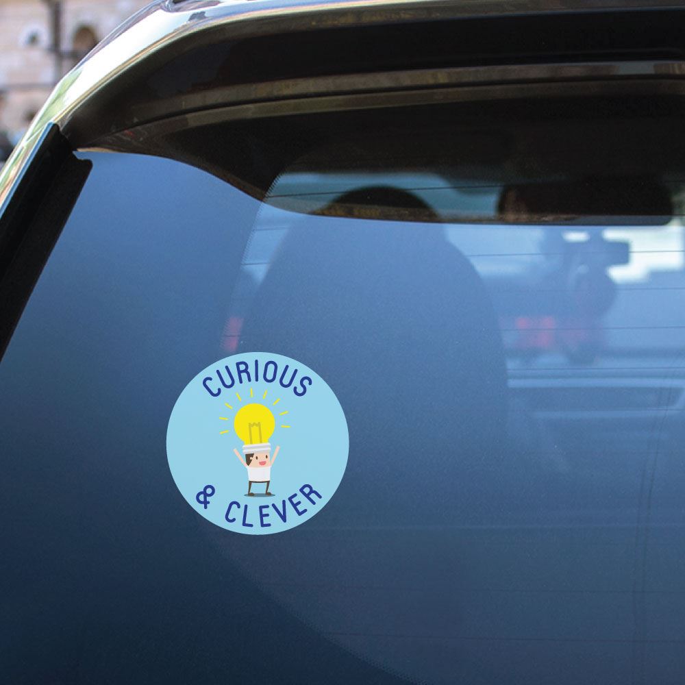 Curious Clever  Sticker Decal