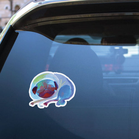 Paint Pugs Blue Sleeper Sticker Decal